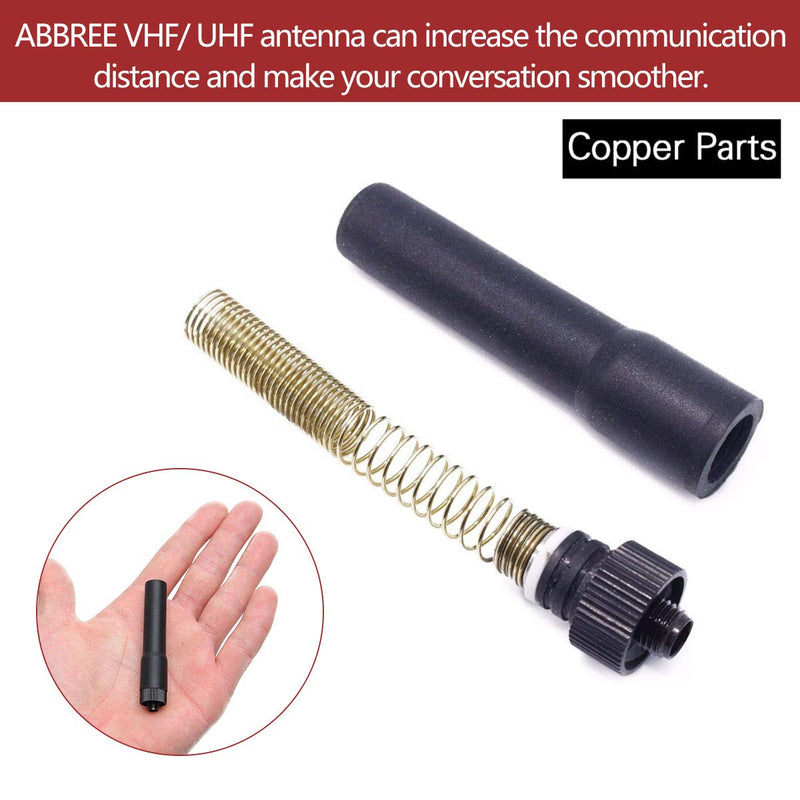 [Australia - AusPower] - ABBREE ST20 Dual Band SMA-Female 144MHz/430MHz Rubber Antenna for gmrs Radio BAOFENG UV-5R BF-888S UV-82 UV-9R Plus Two Way Radio Handheld Antenna ST20 2.7“ VHF/UHF 