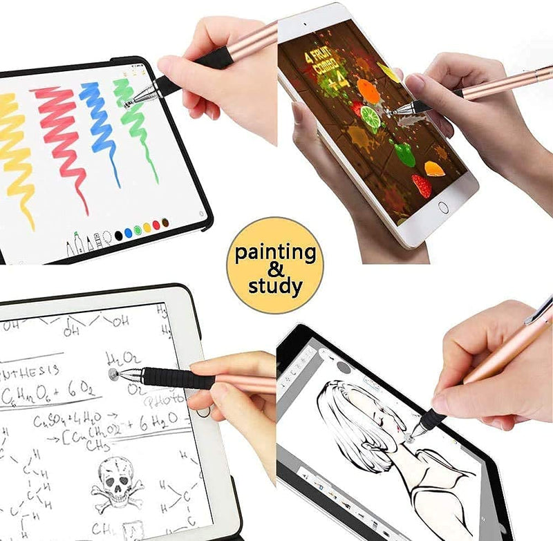 [Australia - AusPower] - Mixoo Universal Stylus Pen Disc & Fiber Tip 2 in 1 with Palm Rejection Artist Gloves for Drawing Tablet and Touch Screens Devices 