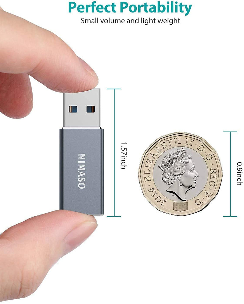 [Australia - AusPower] - USB C Female to USB Male Adapter(2 Pack),NIMASO USB C to USB Adapter 