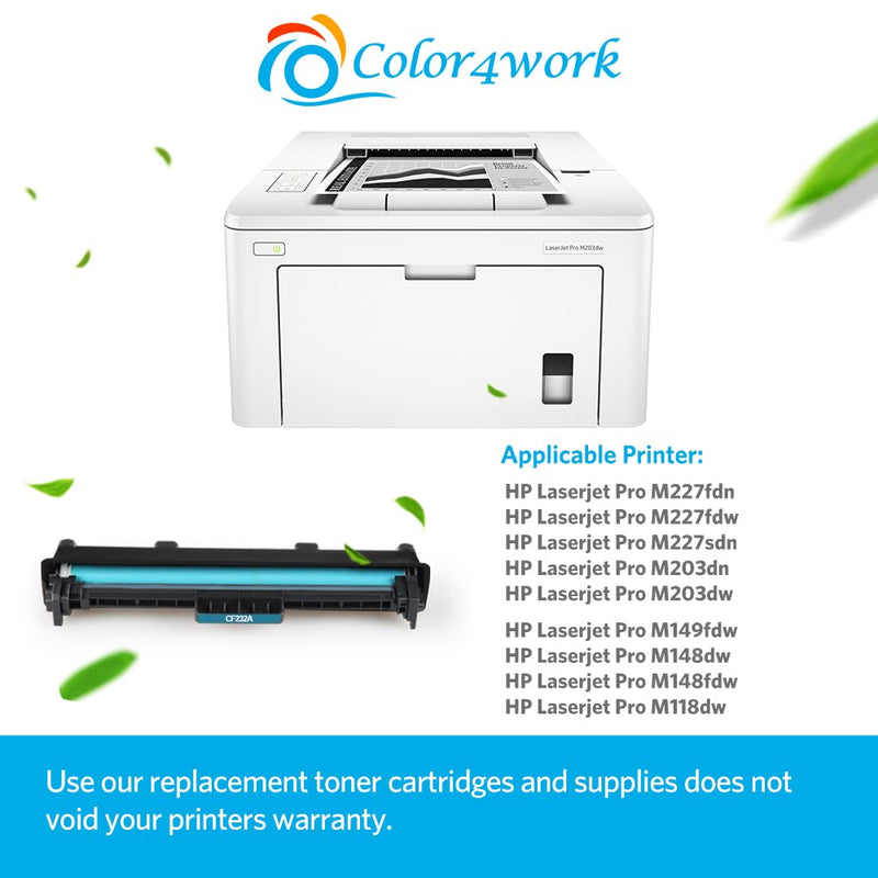 [Australia - AusPower] - Color4work Compatible Drum Unit Replacement for HP 32A CF232A Imaging Drum 1-Pack, use for HP Laserjet M203, MFP M227fdw, M227fdn, M148fdw, M148dw, M118dw Printer 