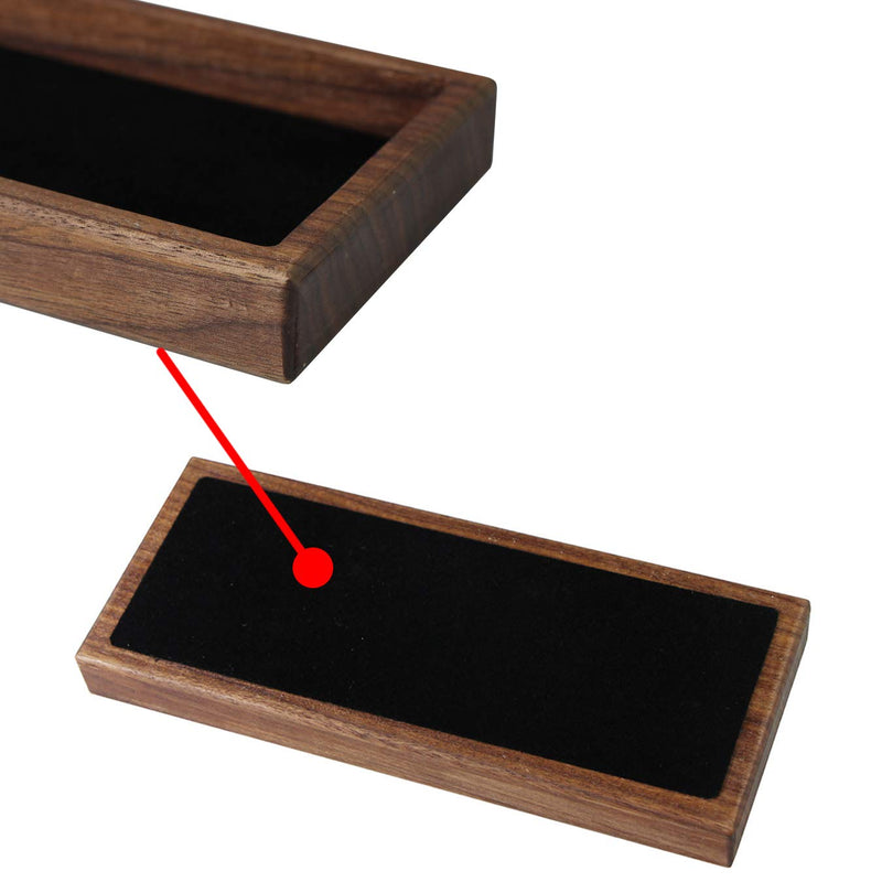 [Australia - AusPower] - Wood Pen Tray Desktop Office Storage Box Coin Keys Holder 