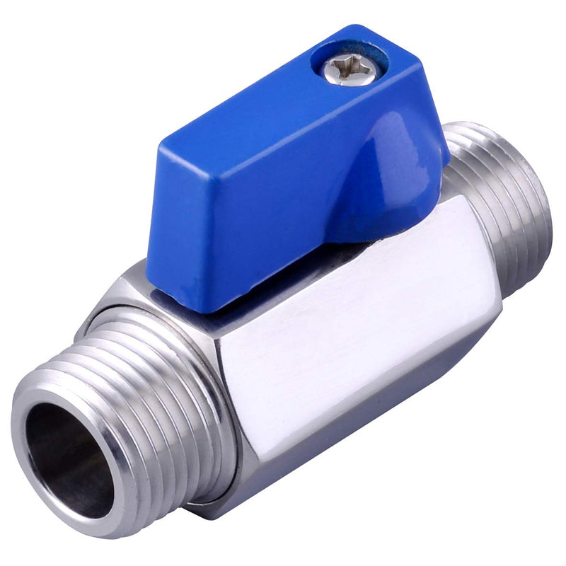 [Australia - AusPower] - Cowin Brewing 3/8" Stainless Steel Mini Ball Valve NPT Thread (Male&Male) MM3/8" 