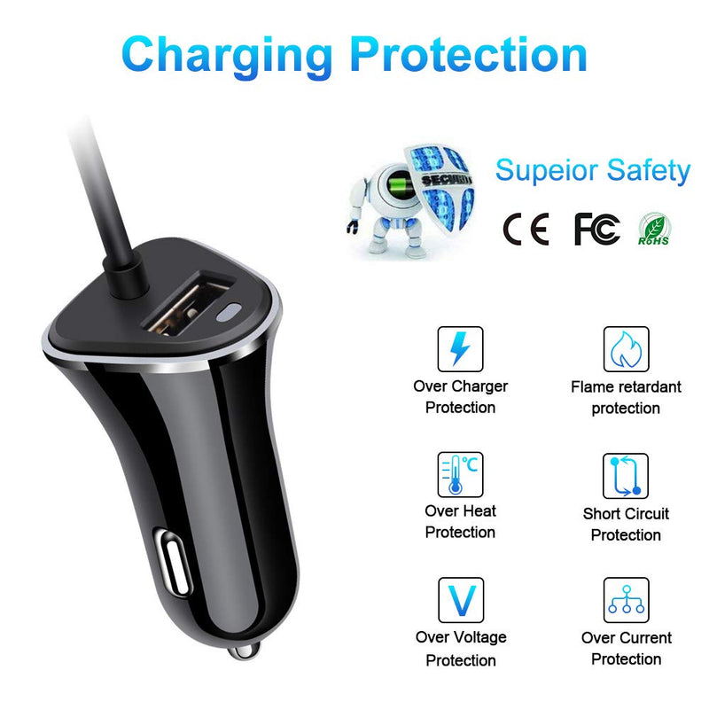 [Australia - AusPower] - 3.4A Car Charger Adapter for Samsung Galaxy S22/S21/S20 FE Ultra 5G A72 A52 A32 A21 A01,Note21/20/10,A42 A71,Google Pixel 6Pro/6/5/4,LG Stylo 6,Moto,G Fast,USB C Car Plug with 3ft Type C Charger Cable 