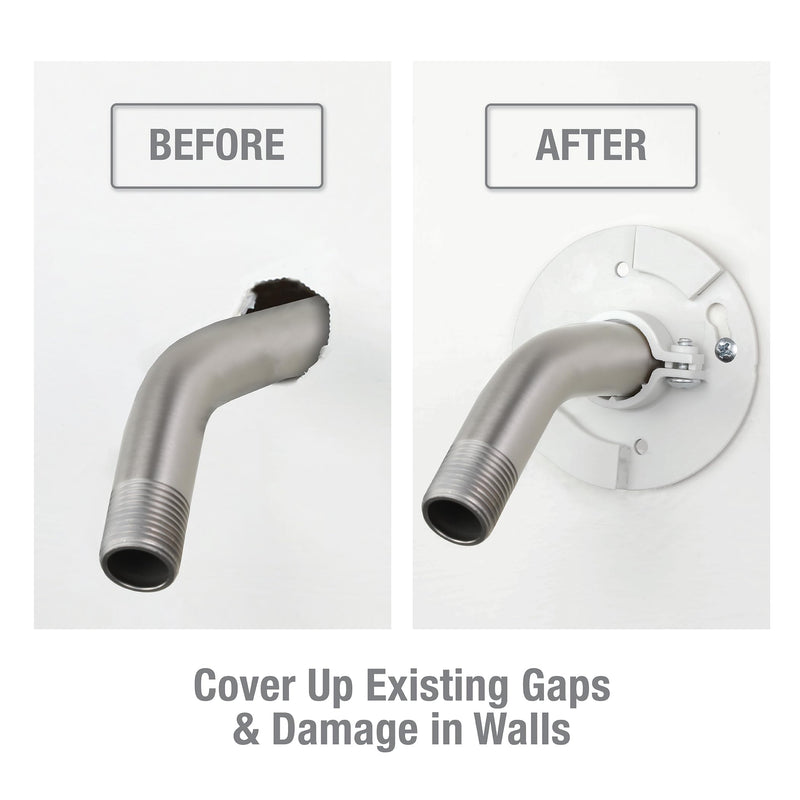 [Australia - AusPower] - Danco 12006 Shower Arm Stabilizer Bracket and Flange Cover, Brushed Nickel 