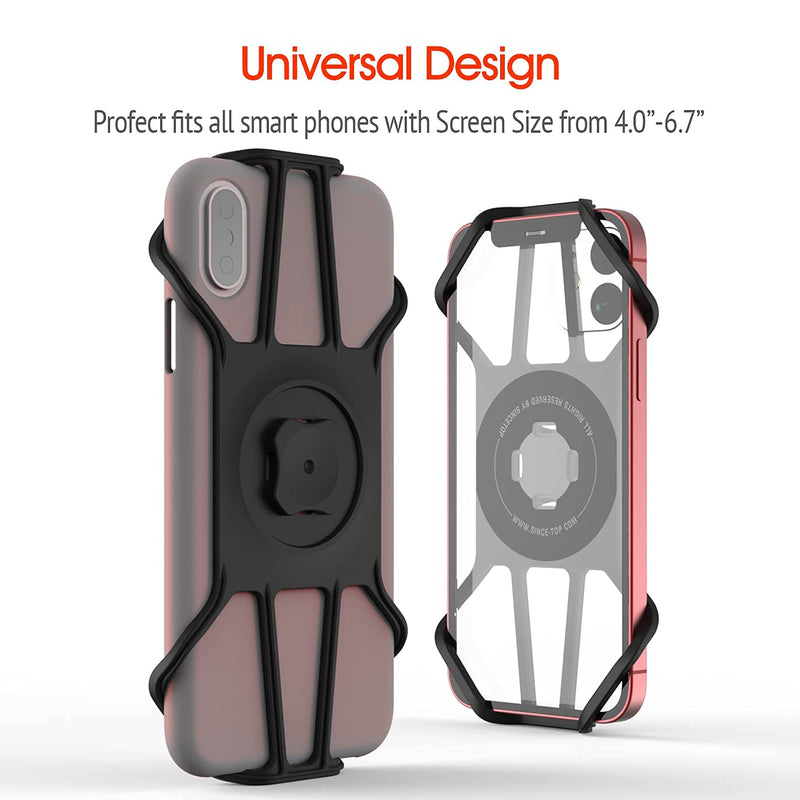 [Australia - AusPower] - Universal Phone Silicone Adapter - Quick Attach Your Cellphone to Any Sincetop Bike Mount / Car Phone Holder / Armband / Belt Clip Adapter-【Stretchy Silicone Bands】 
