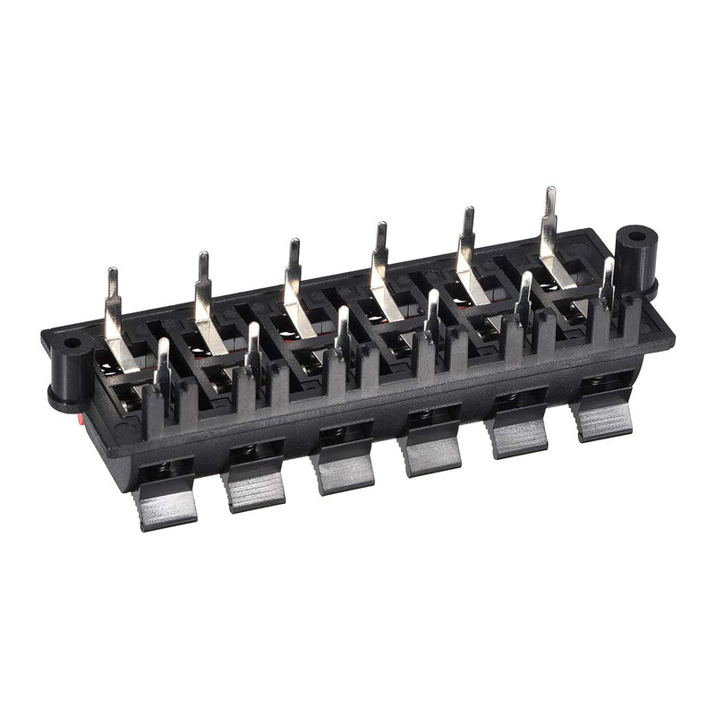 [Australia - AusPower] - uxcell 2 Row 12 Way Spring Speaker Terminal Clip Push Release Connector Cable Terminals Strip Block WP12-03 5Pcs 12pin 