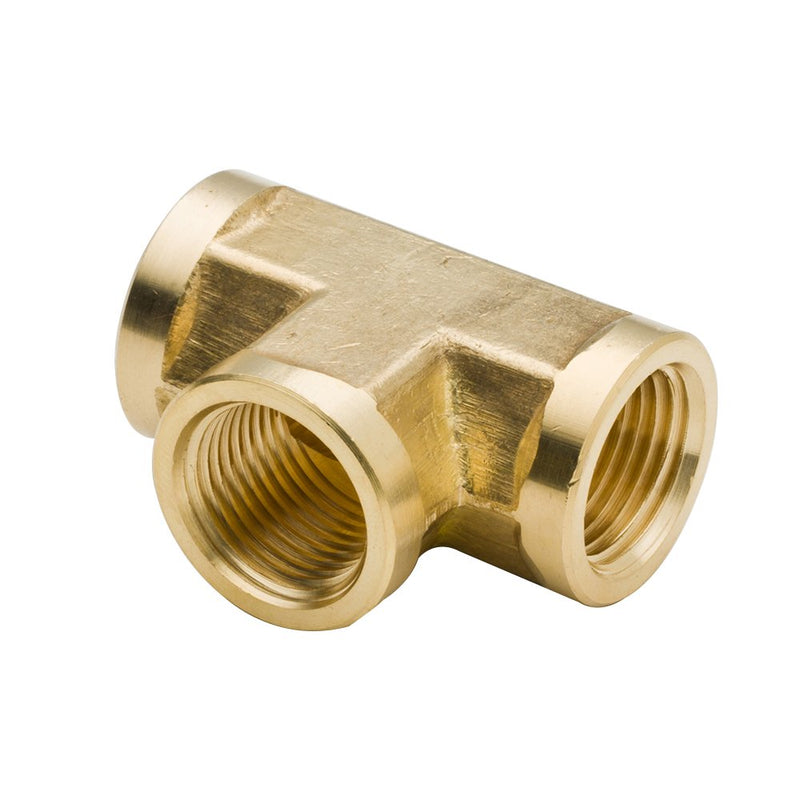 [Australia - AusPower] - Legines Brass Pipe Fitting, Forged Tee, 3/8" NPT Female x 3/8" NPT Female x 3/8" NPT Female (2 pcs) 3/8 Inch 