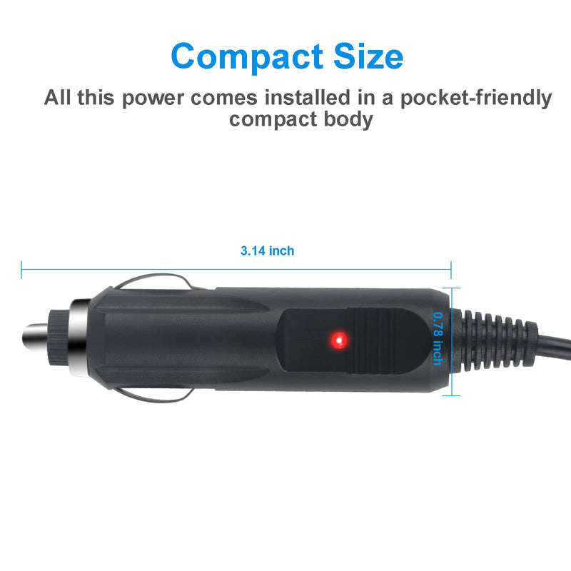 [Australia - AusPower] - 12V 2A Car Charger, TL-JIYPU Universal DC Car Charger Adapter for DVD Player, GPS, Breast Pump, Camera, LED Light, Speaker, Radio, Car Subwoofer, Car DVR, Car Power Supply 5.5x2.1mm with 8 Connector 