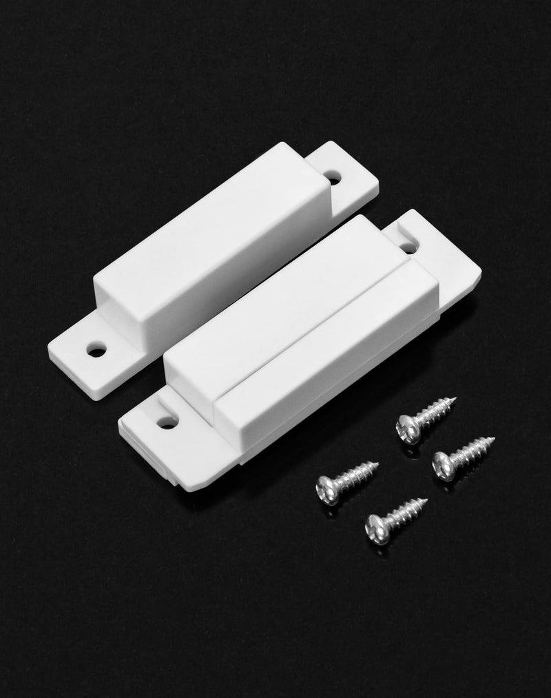 [Australia - AusPower] - QWORK MC-31 Wired Surface-Mounted NC Magnetic Door Window Contact Sensor Alarm Reed Switch, White, Pack of 10 with 40 Screws 