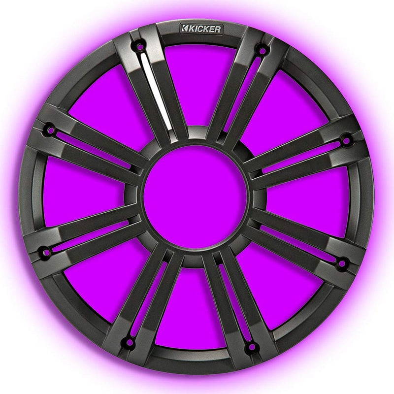 [Australia - AusPower] - Kicker KMG12 12-Inch (30 centimeters) Grille for KM12 and KMF12 Subwoofer, LED, Charcoal 