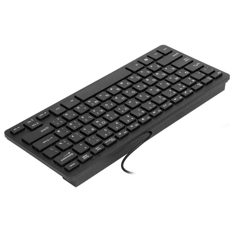 [Australia - AusPower] - Russian Keyboard, USB Wired Keyboard, Ultra Thin 78 Keys Compact Keyboard, Ergonomic Keyboard for PC, Computer, Desktop Russian 