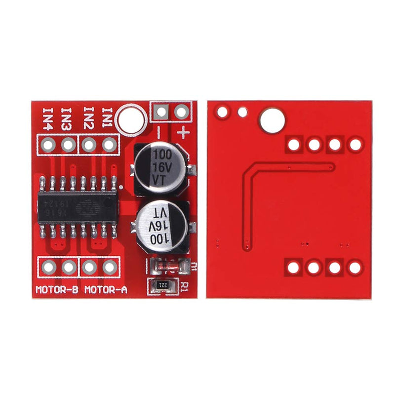 [Australia - AusPower] - Organizer 10pcs 1.5A 2 Way DC Motor Driver Module Speed Dual H-Bridge Replace Stepper L298N (Mini Controller Board) 