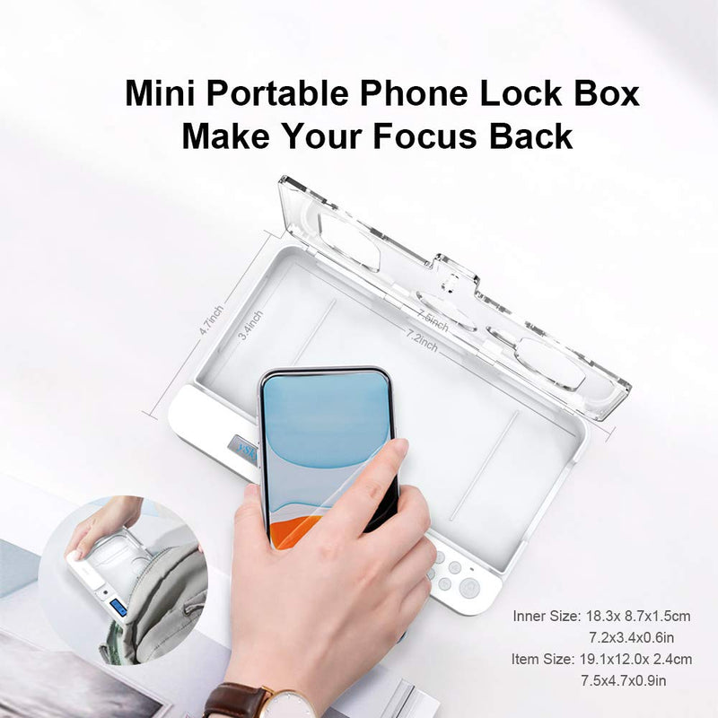 [Australia - AusPower] - ySky Portable Phone Timer Lock Box for iPhone Serials and Android Phones, Self-Control Timer Locker to Help Kids,Students, Adults Focus Back,Prevent Excessive Games, Mobile Phone Addiction(New) 