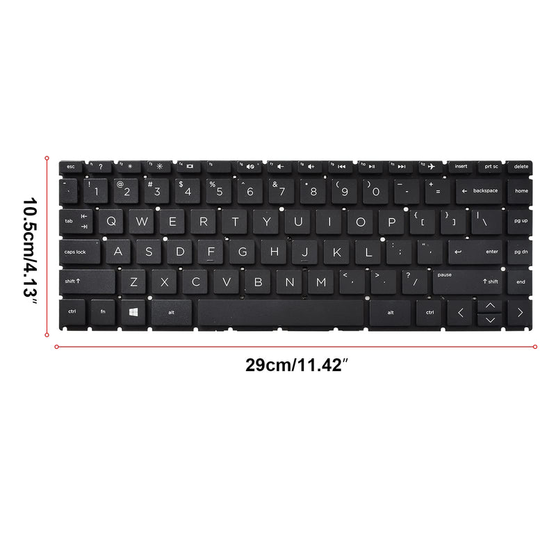 [Australia - AusPower] - SUNMALL Replacement Keyboard Compatible with HP 14-CK 14-CD 14-cm 14-DG 1 Black US Layout (Black Without Backlit) Black without Backlit 