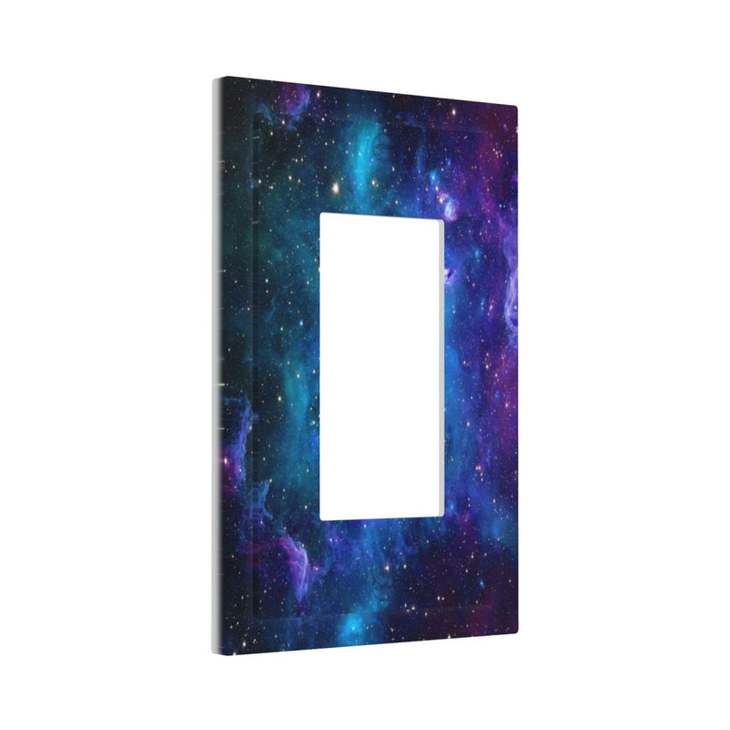 [Australia - AusPower] - Ukutarly Galaxy Decorative Electrical 1 Gang Single Rocker Space Blue Night Starry Sky Stars Universe Wall Plate Light Switch Cover Faceplate Wallplate For Kitchen Home Office Room 