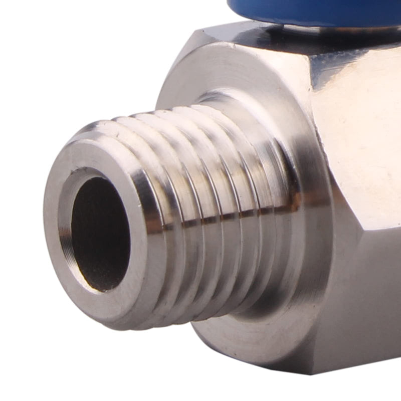 [Australia - AusPower] - DERNORD Stainless Steel Ball Valve - 1/4 Inch NPT Thread Male Small Mini Ball Valve (1/4" Male&Male) 1/4" Male&Male 