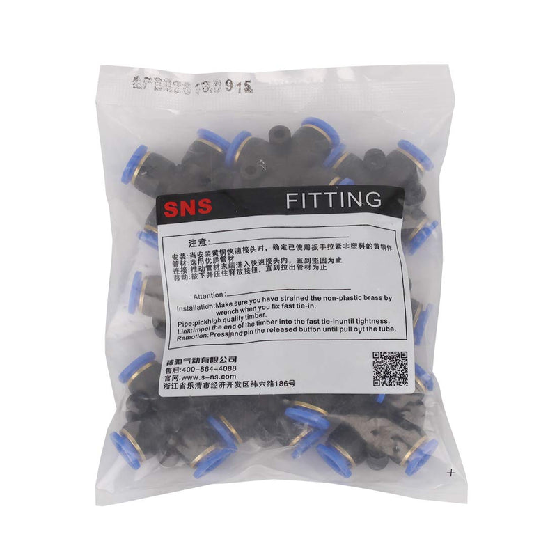 [Australia - AusPower] - SNS SPXL-5/32 5/32" Tube OD Union Cross Type Plastic Push to Quick Connect Tube Fitting(10 PCS) 