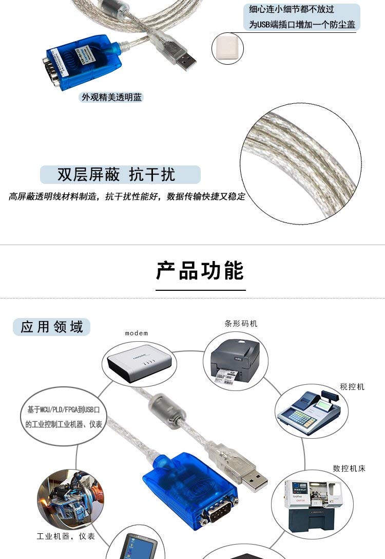 [Australia - AusPower] - UTEK UT-880 USB to RS-232 Interface Protocol Vonverter VER 2.0(1-Port USB to RS-232 Serial Converter with ESD Protection) 