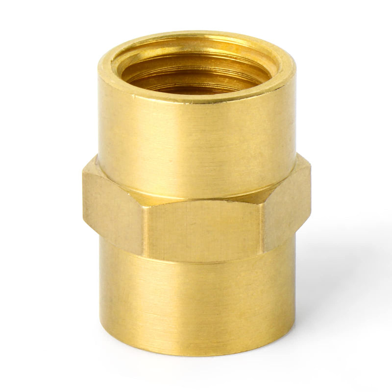 [Australia - AusPower] - TAISHER 5PCS Brass Pipe Fitting, Coupling, 1/2-Inch Female Pipe x 1/2-Inch Female Pipe 1/2" NPT 5 