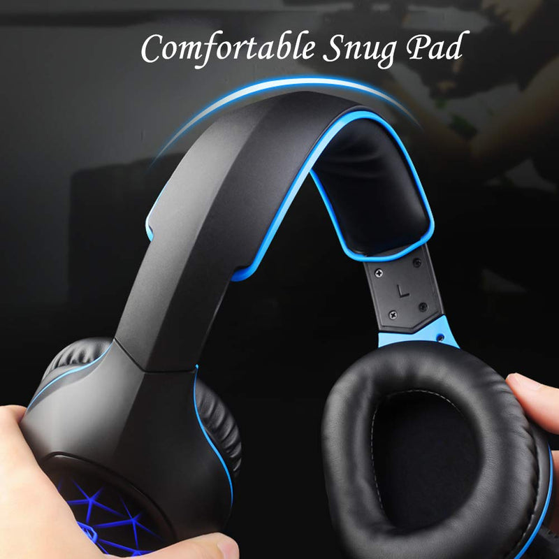 [Australia - AusPower] - Aolyty Pro Gaming Headset 7.1 Stereo Surround with LED Light Mic Noise Cancelling Over Ear Headphones Compatible with Computer Laptop Phone Tablet,PS5 PS4 (Green) Green 