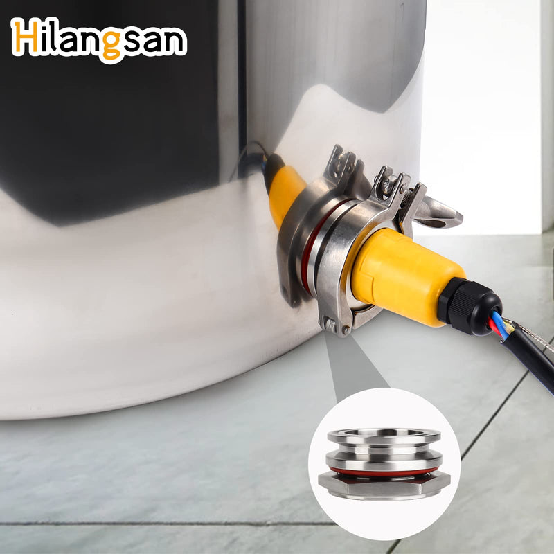 [Australia - AusPower] - Hilangsan 1.5" Tri Clamp Weldless Bulkhead Stainless Steel Compression Bulkhead Fittings Homebrew Kettle Bulkhead 1.5 inch TC Bulkhead Connector for Brew Kettle 