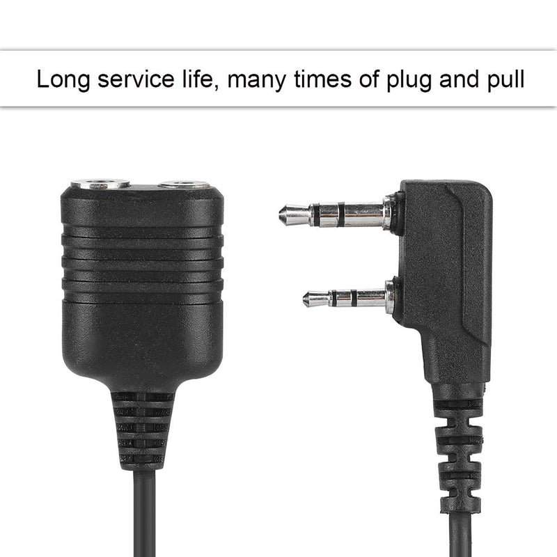 [Australia - AusPower] - Bewinner Microphone Extension Cable for Kenwood Baofeng,K 2-Pin Handheld Microphone Cable for Walkie-Talkie Radio, 2-Pin Type K Speaker Microphone 