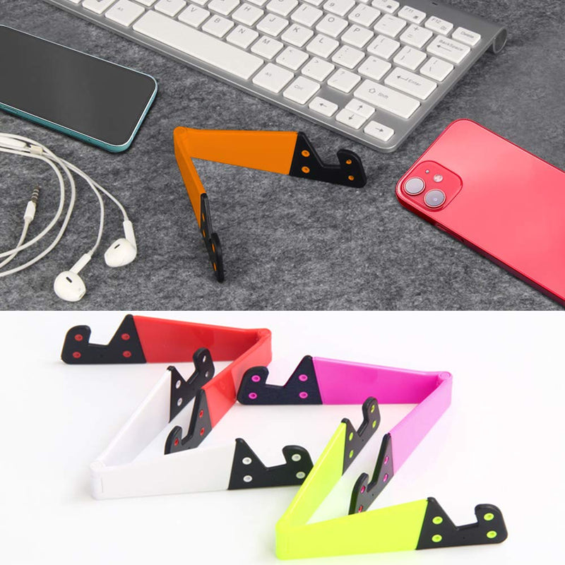 [Australia - AusPower] - 8 PCS Universal Pocket-Sized Colorful Portable Foldable V Model Mobile Phone Holder, SourceTon Desktop Stand Mount Holder Cradle Compatible with iPads,Tablets,E-Readers,Cellphones, Kindles, Pack of 8 