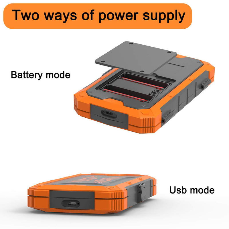 [Australia - AusPower] - Pocket Scale with Tray 200 x 0.01g High Precesion Gram Scale Arrow Scale Jewelery Coin Scale 50g Calibration Weight USB Cable Included Read in Gram Grain Carat Pennyweigh oz ozt Orange 