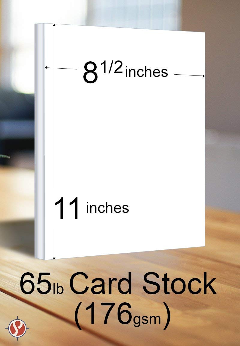 [Australia - AusPower] - White Cardstock - Thick Paper for School, Arts and Crafts, Invitations, Stationary Printing | 65 lb Card Stock | 8.5 x 11 inch | Medium Weight Cover Stock (176 gsm) 96 Brightness | 50 Sheets Per Pack 