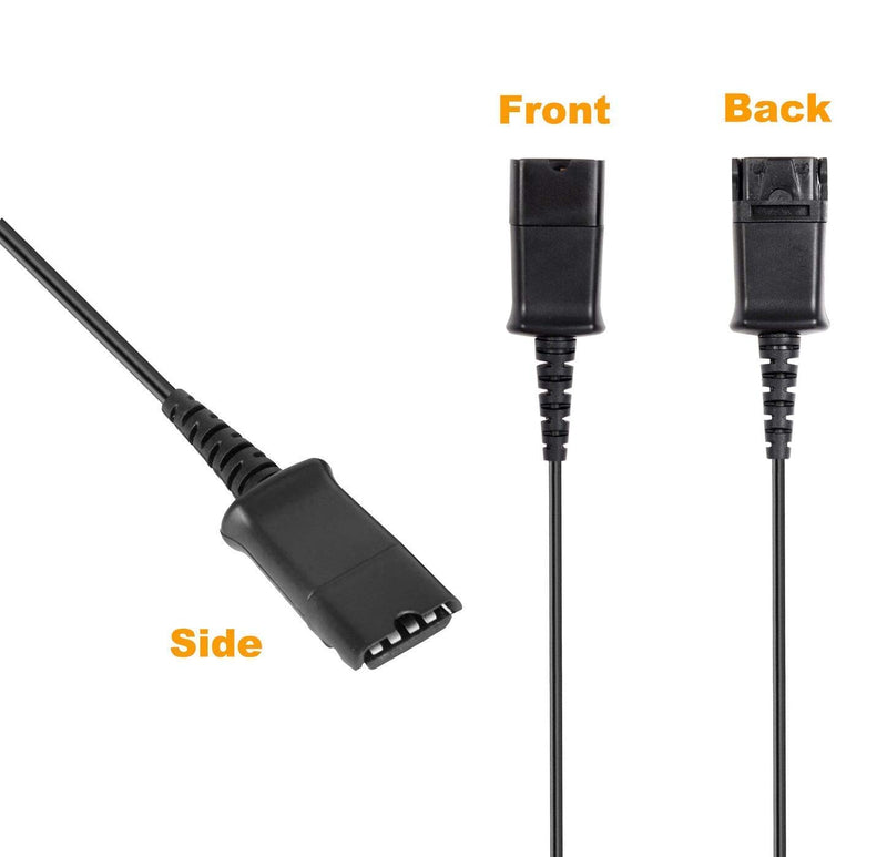 [Australia - AusPower] - 2.5mm Jack to QD Bottom Adapter Cable - Plantronics Alternative to fit Phones with 2.5mm Headset Connection for Cisco SPA303,501G,502G 504G,508G,Cisco Linksys SPA921 922,etc 