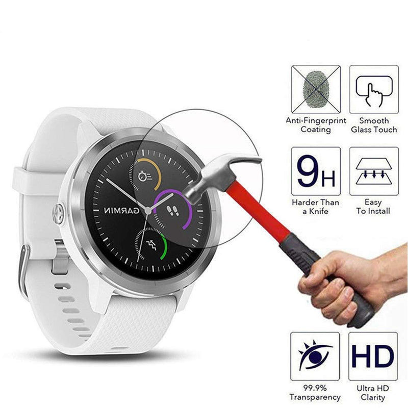 [Australia - AusPower] - (2-Pack) for Garmin Vivoactive 3 Screen Protector, 2.5D 9H Anti-Scratch Tempered Glass Screen Protector for Garmin Vivoactive 3 Smartwatch 