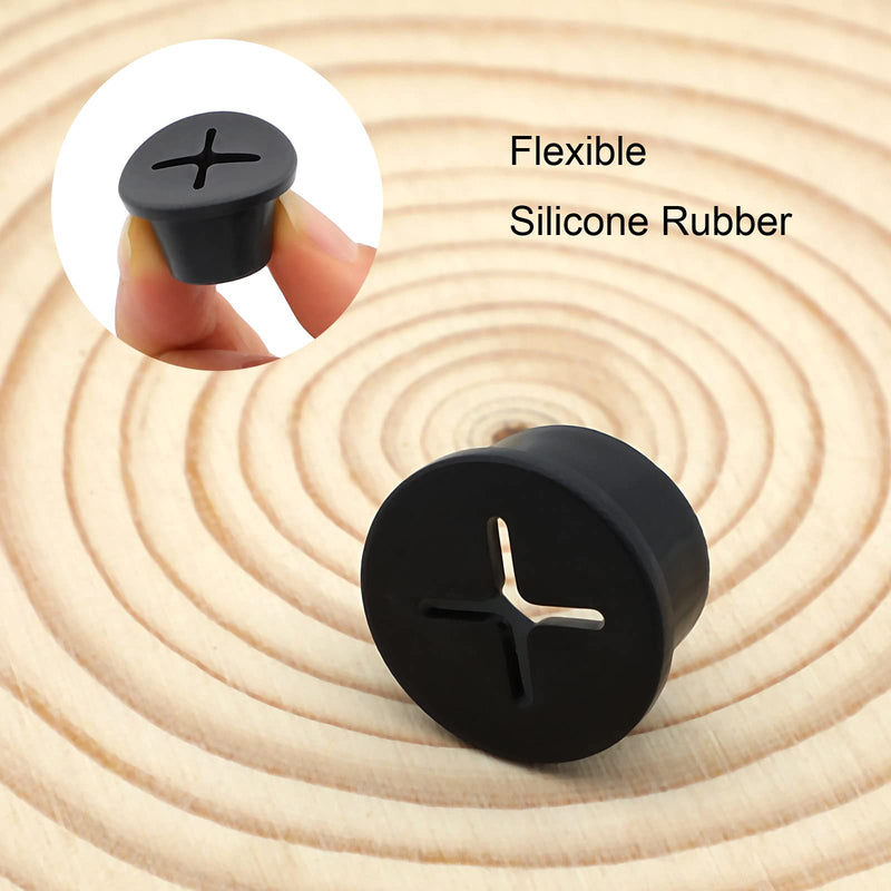 [Australia - AusPower] - Desk Grommet, 3/4 Inch Flexible Rubber Grommets, Silicone Cable Cord Grommet Wire Hole Cover for Desk, Table and Other Furnitures(12 Pack) 