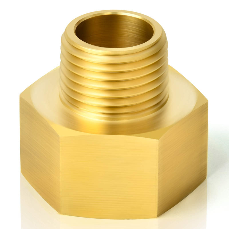 [Australia - AusPower] - TAISHER 2PCS Brass Pipe Fitting, Reducer Adapter, 1/4-Inch Male Pipe x 1/2-Inch Female Pipe 1/4" NPT Male x 1/2" NPT Female 2 