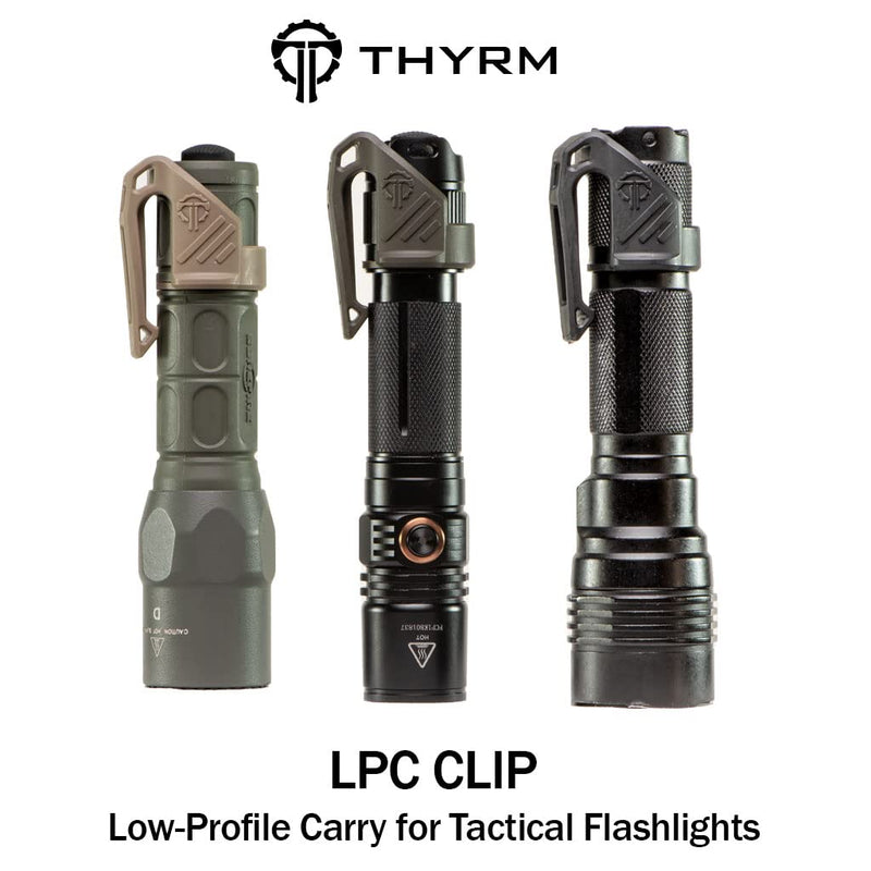 [Australia - AusPower] - Thyrm Low Profile Carry Clip for Flashlight (LPC Clip, fits Many 1" Diameter Lights) for Pocket or MOLLE Retention, Made in USA 