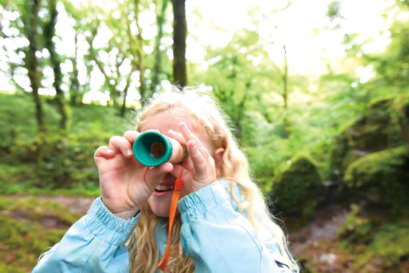 [Australia - AusPower] - Hape Adjustable Telescope| Bamboo Spy Gear for Kids with 8X Magnification, Green 