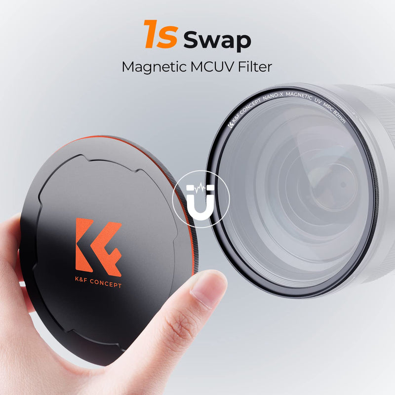 [Australia - AusPower] - K&F Concept 82mm Magnetic MC UV Lens Protection Filter + Lens Filter Cap with 28 Multi-Layer Coatings Waterproof/Scratch Resistant Ultra-Slim UV Filter for Camera Lens (Nano-X Series) 