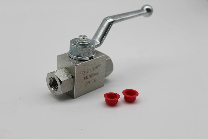 [Australia - AusPower] - KHB-1/4NPT 7250 PSI High Pressure Shut-Off Ball Valves 2 Way 1/4 " NPT KHB Hydraulic Ball Valve Including 1/4 Quick Connect Plug With PTFE Tape 