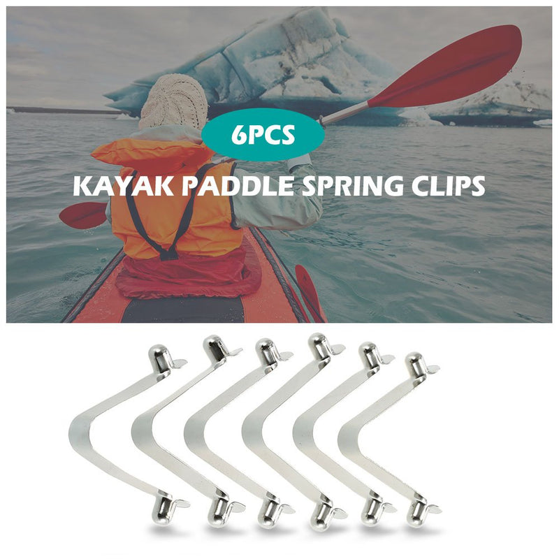 [Australia - AusPower] - Lixada 6pcs Kayak Paddle Spring Clips Tent Pole Clips Push Button Spring Snap Clip Locking Tube Pin 