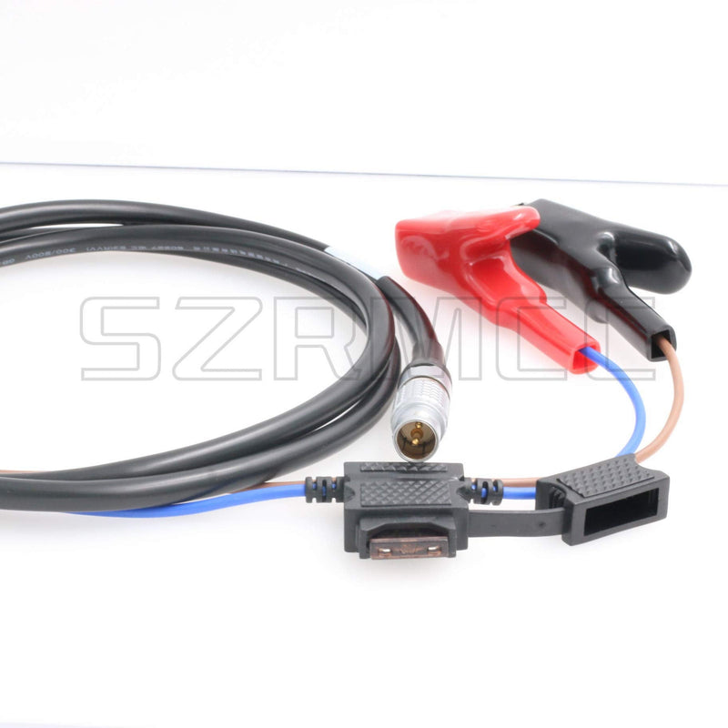 [Australia - AusPower] - SZRMCC Car Battery Alligator Clips to 2B 2 Pin Male Power Cable for Trimble Trimmark3 Radio MK3 