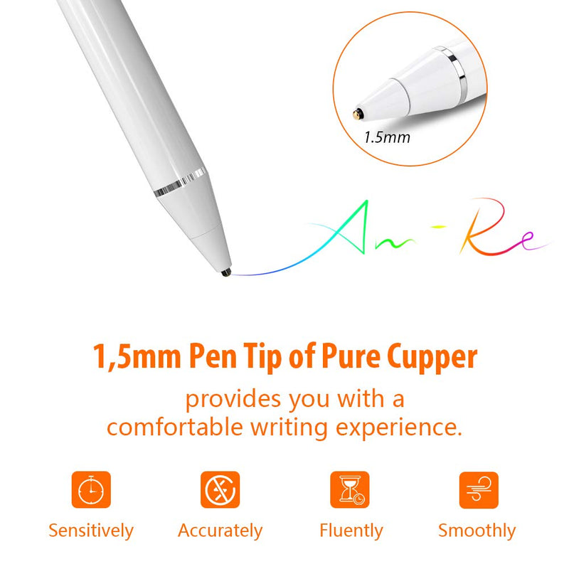 [Australia - AusPower] - Stylus Pen for Touch Screen, Digital Pencil Smooth Precision Capacitive Pen Fine Point, Magnetism Cover Cap, Universal for iPhone/iPad Pro/Mini/Air/Android/Microsoft/Surface and Other Touch Screens 