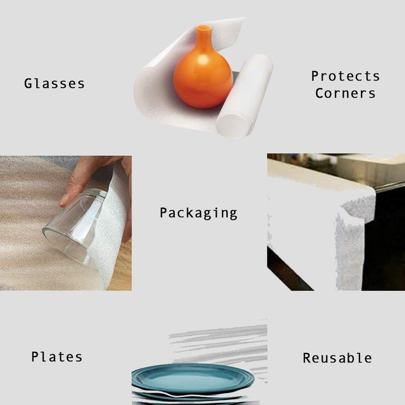 [Australia - AusPower] - 100 Pack Cushioning Foam Sheets Mighty Gadget (R) 12" X 12", 1/16" Thickness, Cushion Foam Wrap Sheets, Packaging Material, Moving Supplies for Packing Storage and Shipping 