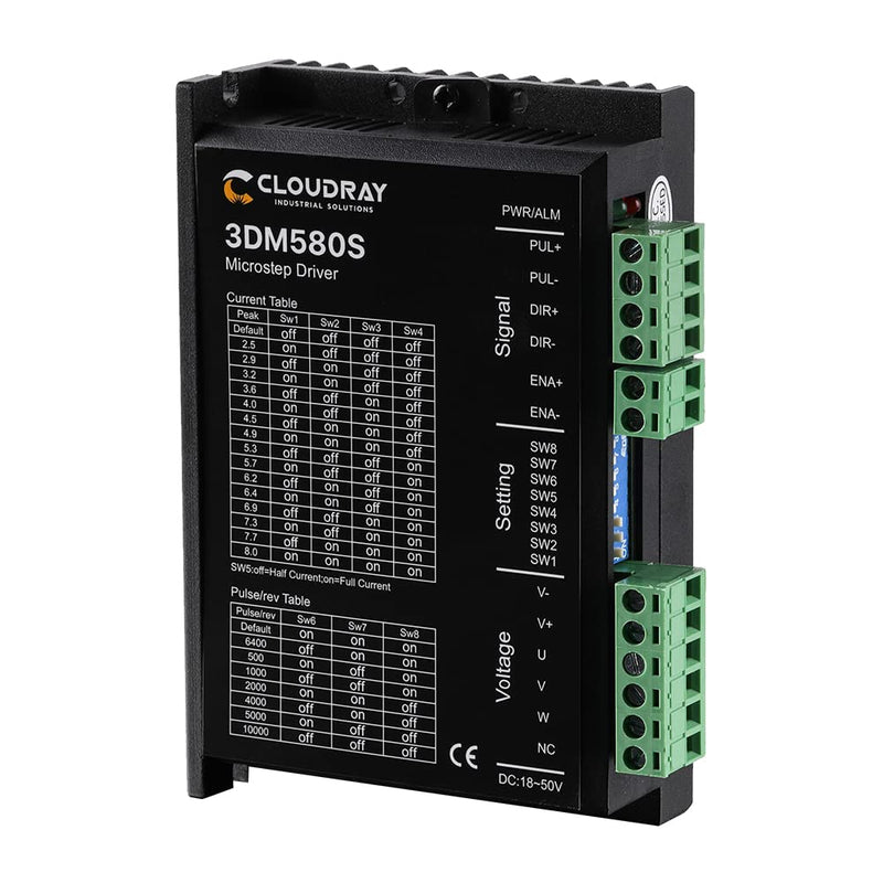 [Australia - AusPower] - Cloudray 3-Phase Stepper Motor Driver 3DM580S 1.0-8.0A 18-50VDC for CNC Nema 17, 23, 24 and 34 Stepper Motor 