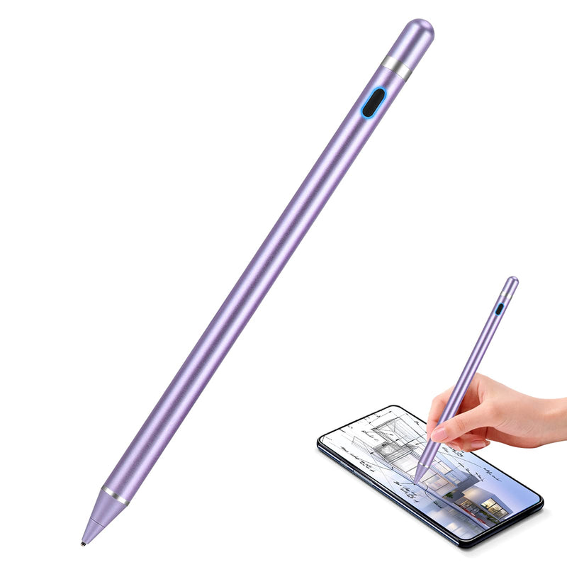 [Australia - AusPower] - Digital Stylus Pens for Touch Screens Fine Point Stylist Pen Precise and Smooth Stylish Pencil Purple 