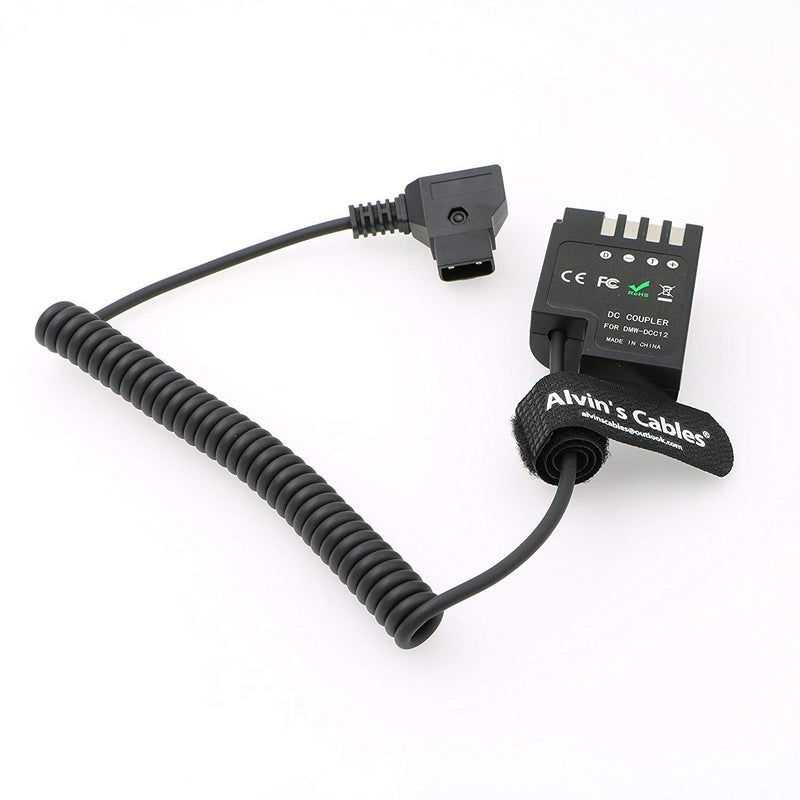 [Australia - AusPower] - Alvin's Cables D-Tap to DMW DCC12 DC Coupler Coiled Cable DMW-BLF19 Dummy Battery Adapter for Panasonic DMC GH3 GH4 GH5 GH5s Camera 