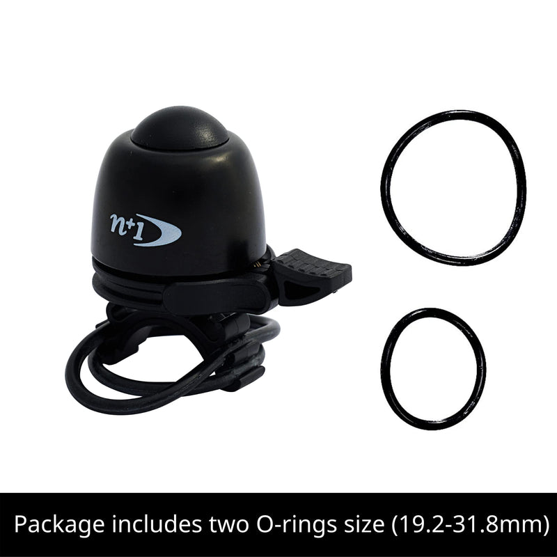 [Australia - AusPower] - N+1 Macaron Brass Bike Bell - Classic Bicycle Bell with Double Sound Ringer for Kid Bikes, Road Bikes, Mountain Bikes, Fits 19.2-31.8mm Handlebars Black 