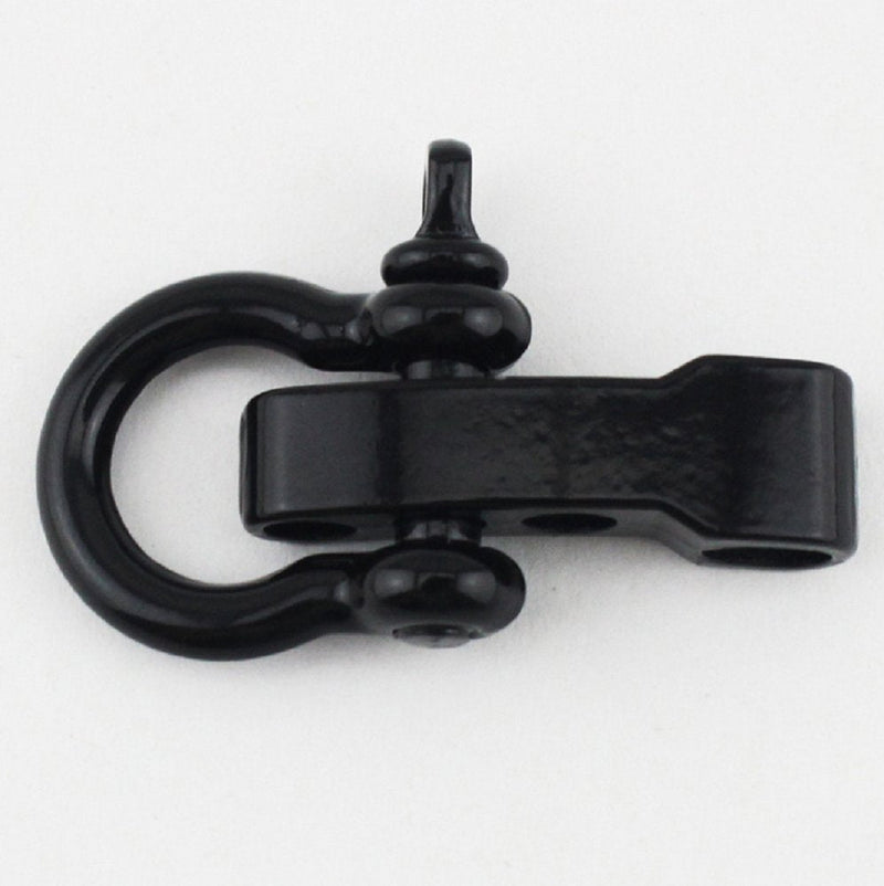 [Australia - AusPower] - Hewnda 10 Sets Stainless Steel Bow Shackle - of Alloy Umbrella Rope Buckle, Adjustable D Buckle Umbrella Rope Bracelet Buckle Survival U Shape （Black） 