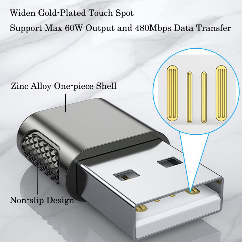 [Australia - AusPower] - AuviPal USB C Female to USB Male Adapter 2 Pack, USB A Charger to USB Type C Cable Converter for Apple Watch iWatch Series 7 SE, iPhone, AirPods, iPad, Samsung and More 