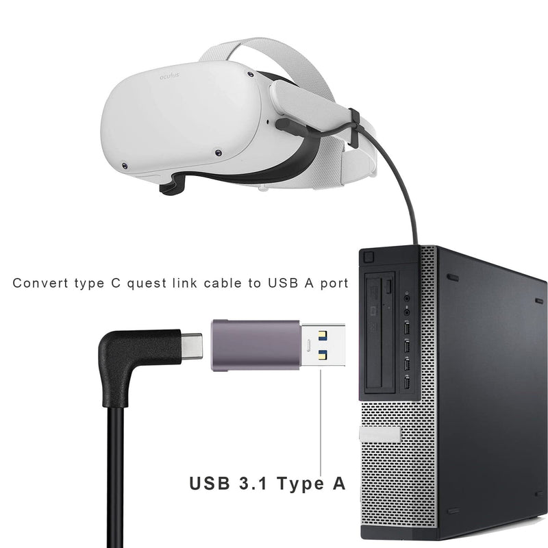[Australia - AusPower] - 10Gbps USB C Female to USB Male Adapter 2 Pack, QCEs USB 3.1 Gen2 to USB C Adapter Double-Sided Data Transfer and 60W Fast Charging Connector Compatible with iPhone 13/iPad/AirPods,Laptop,Quest Link 