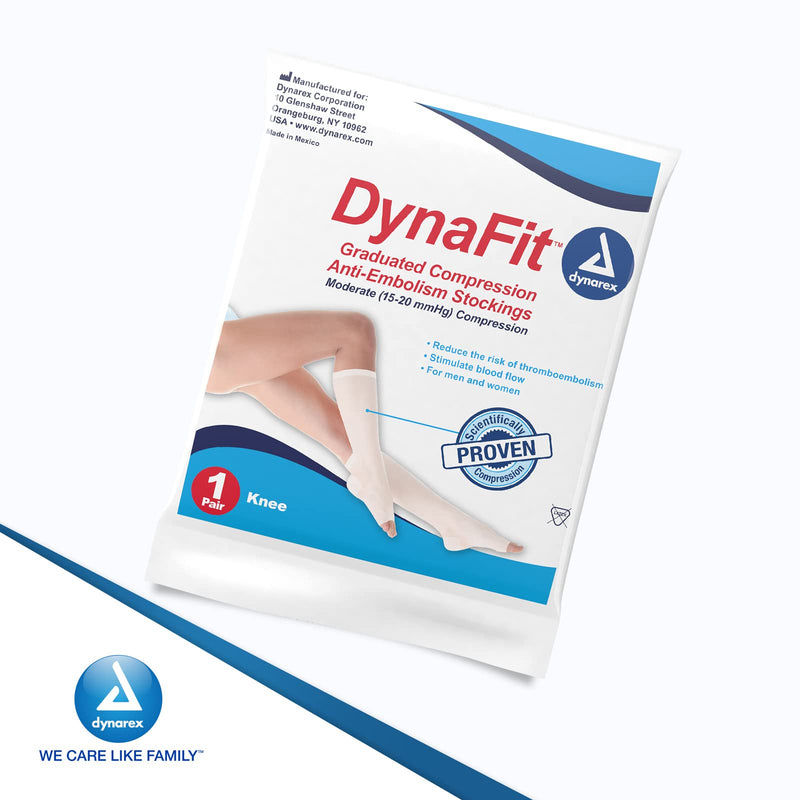 [Australia - AusPower] - Dynarex Dynafit compression stockings, knee - medium, regular,12 pairs 