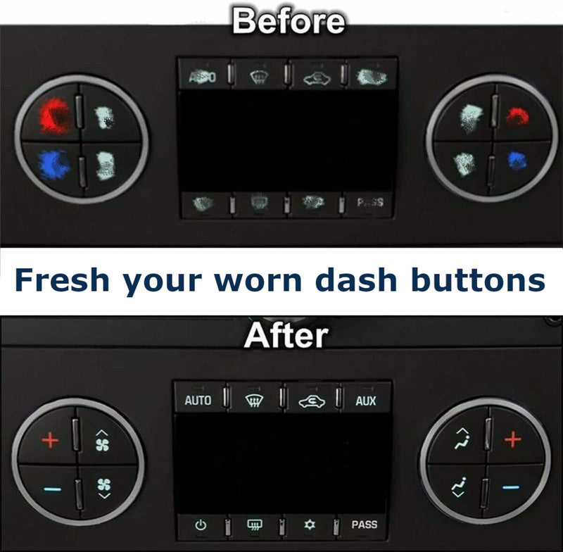 [Australia - AusPower] - Ombialo AC Dash Button Repair Kit, Stickers Decals Compatible with GM Vehicles, GMC Chevrolet Tahoe Yukon Acadia Sierra 2006-2014, 1Pc 1 AC31 